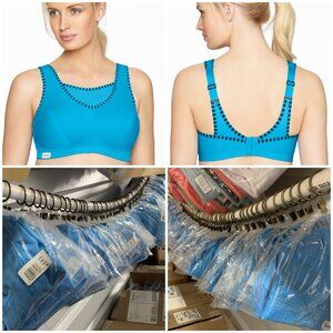GLAMORISE 48C SPORT Bra 1066 Yoga Pilates Speed Walking Cute Blue Top Layer Tank